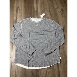 American Eagle Men’s M Gray Long Sleeve Crew Neck Thermal Knit Shirt Casual